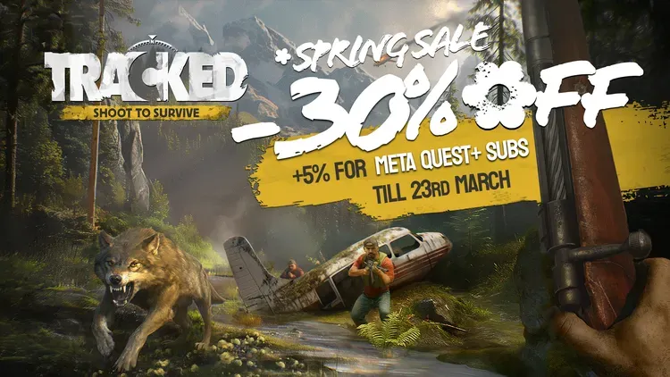 Developer update image for TRACKED: Shoot To Survive is 30% OFF!