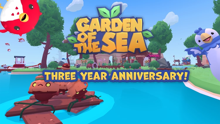 Developer update image for 🥳 Garden of the Sea turns THREE! 🥳