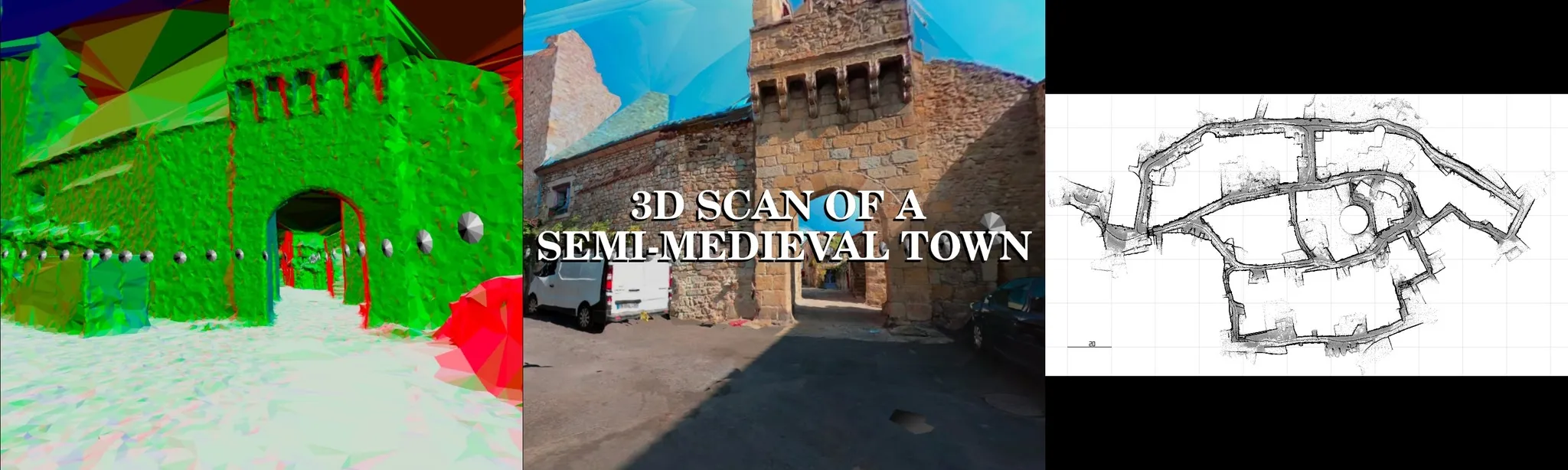 3D scan of a semi-medieval town