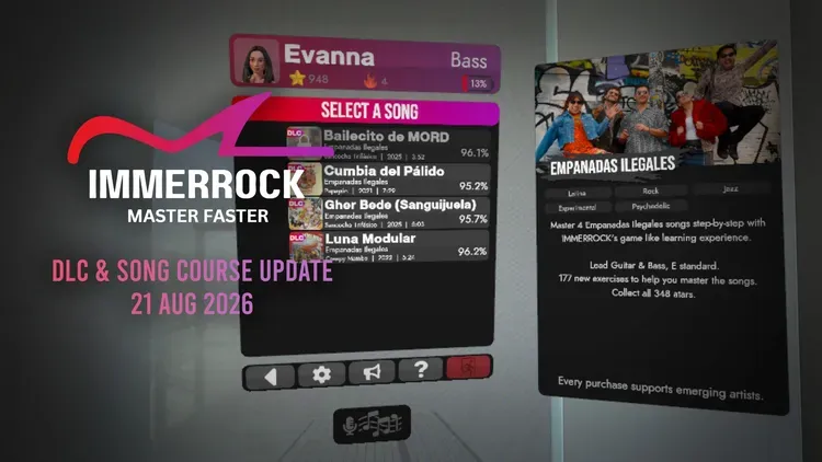 Developer update image for DLC & Song Course Update