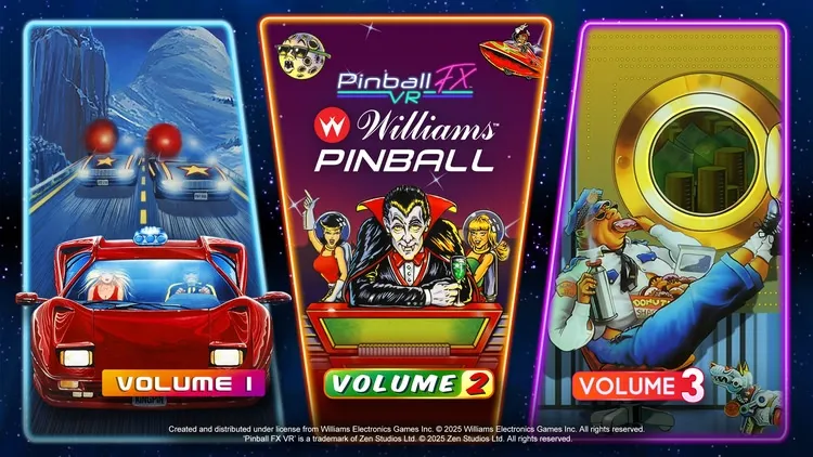 Developer update image for Play with 9 new Williams™ Pinball tables!