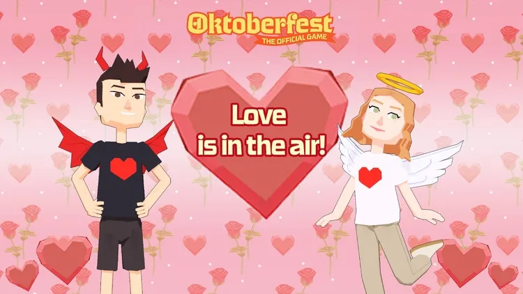 Developer update image for Valentine's Day in Oktoberfest 💖🌹