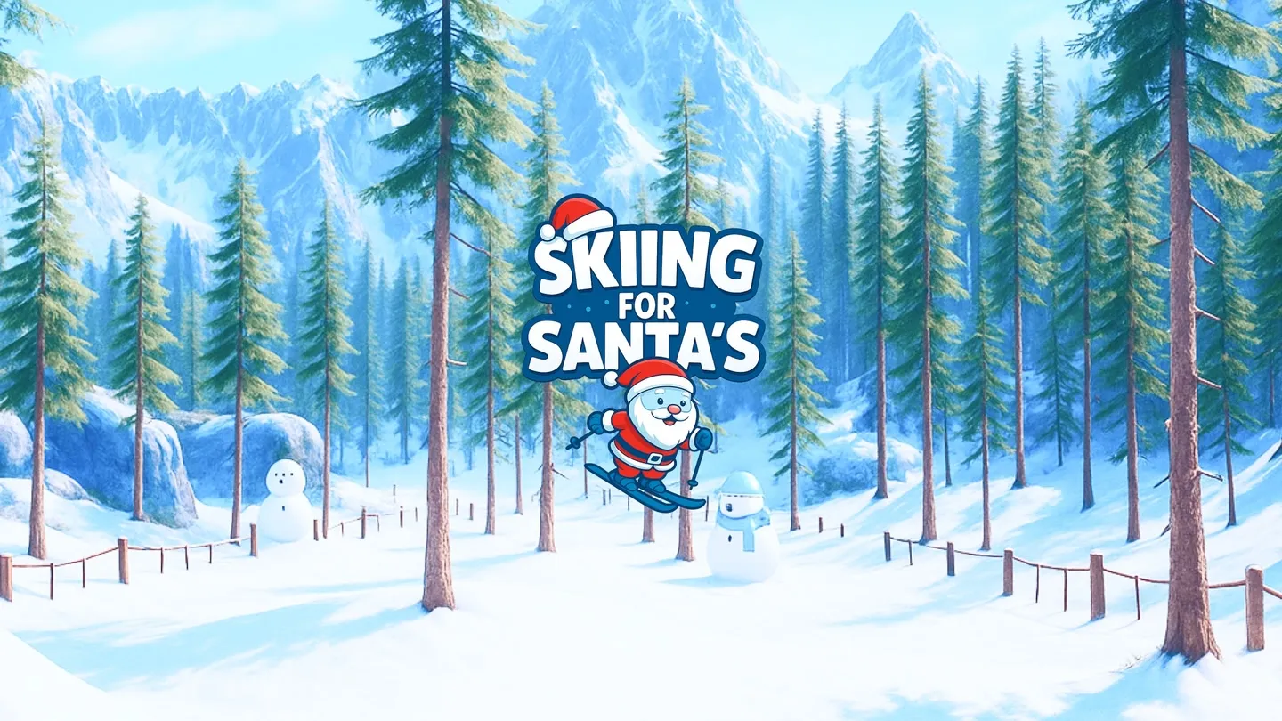 Skiing for Santa's trailer 0