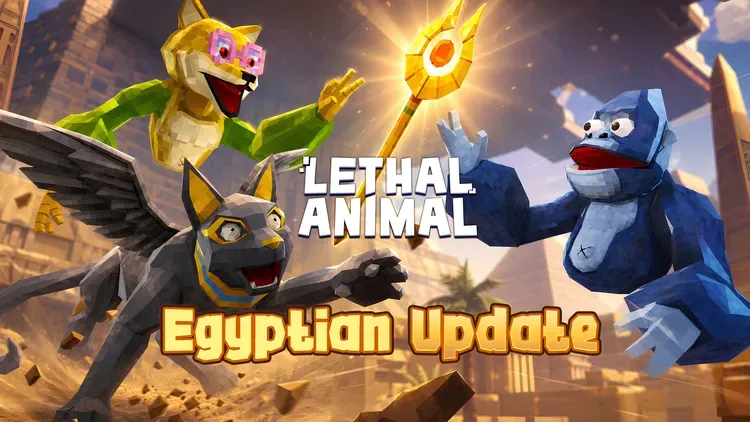 Developer update image for Egyptian Update Lethal Animal is now live! Come and get new pets!