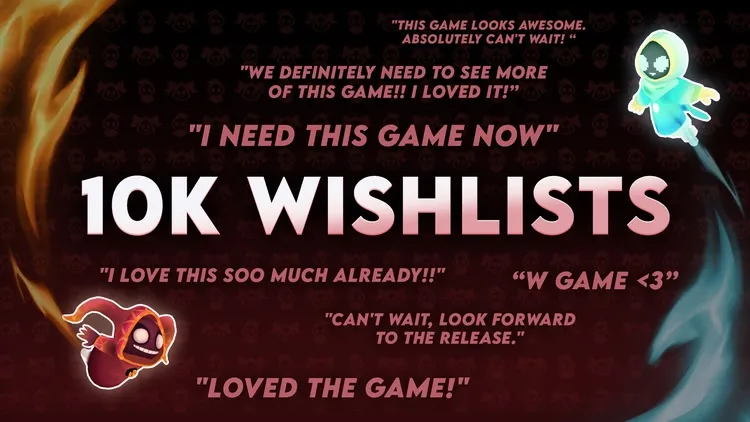 Developer update image for Thank You for 10k Wishlists! 🎉