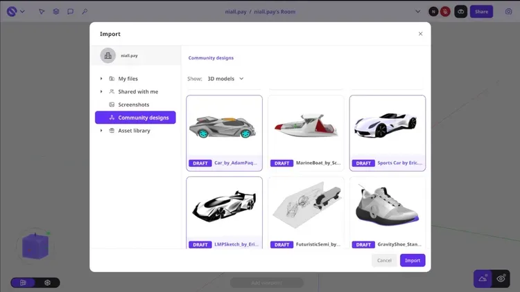 Developer update image for Screen updates: Multiple file import, duplicate objects, and improved VR UI