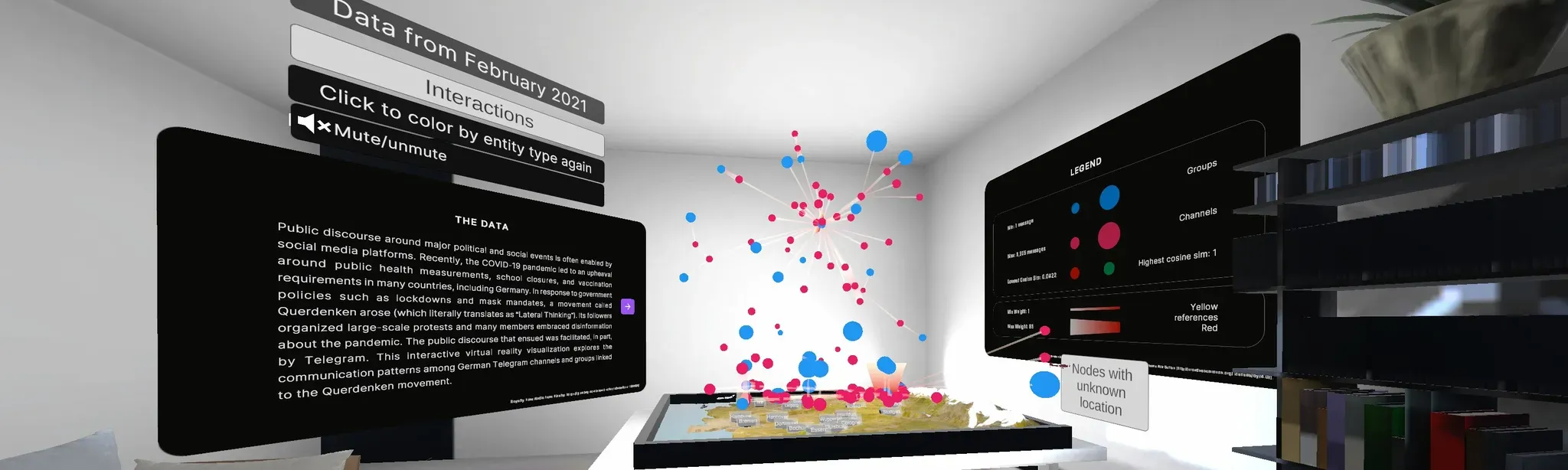 Lateral Thinking Gone VR: Enabling Geospatial and Topical Insights in VR