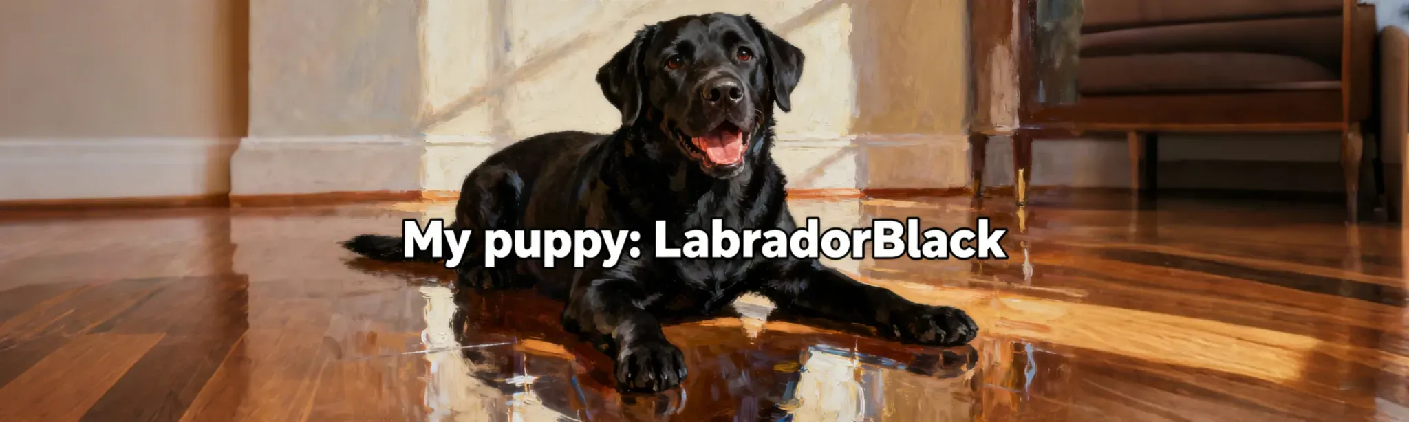 My puppy: Black Labrador
