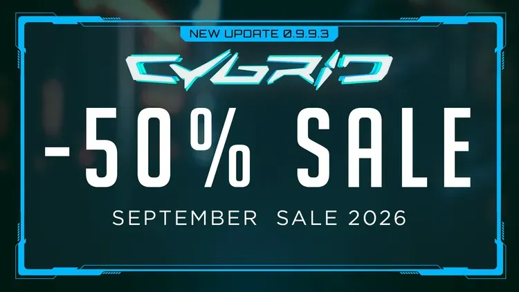 Developer update image for -50 % Sale CYBRID ( for Quest 2 / 3 / 3S )