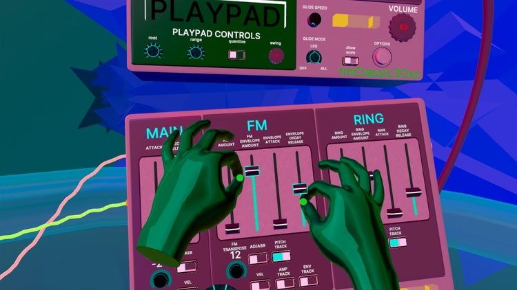 Developer update image for Hand Tracking in PatchWorld frees your hands to explore, rewire, tweak, and play music like never before