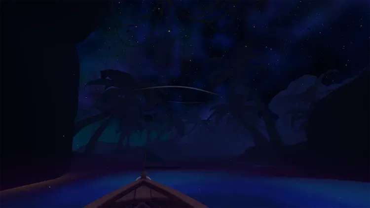 Developer update image for A quiet boat. Glowing skies. Float under the Stars with Twilight River - now available in the Calm Arena.