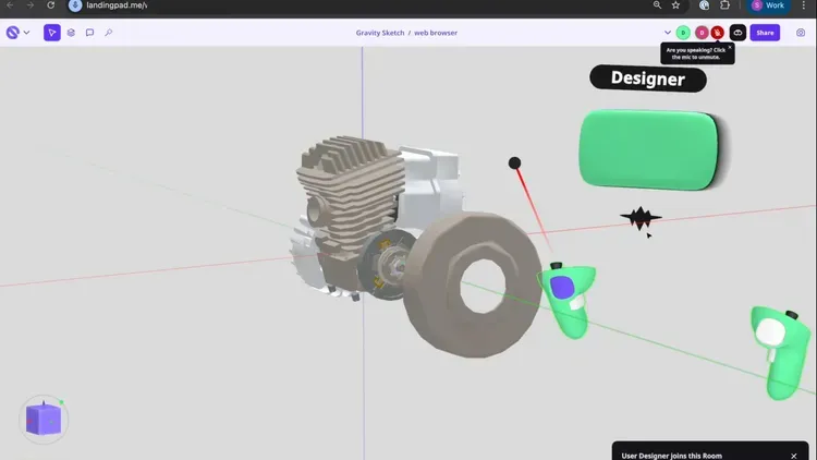 Developer update image for VR and screen collaboration from the browser, Smart Move with 3D Grid, and Paint Brush precision updates
